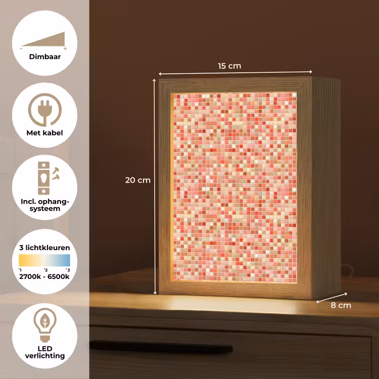 Gepersonaliseerde lightbox - Mozaïek - Tegel - Patroon - Kleurrijk — 7