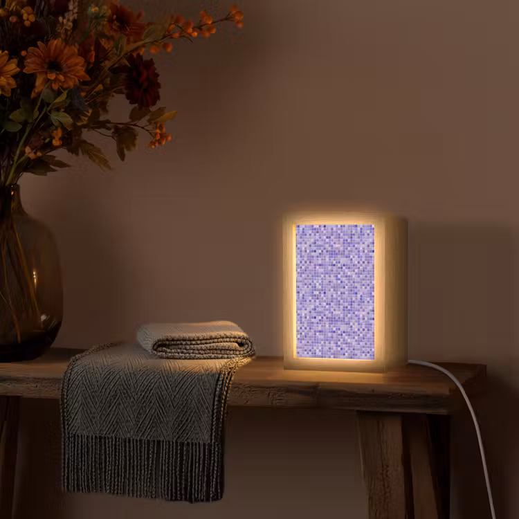 Gepersonaliseerde lightbox - Mozaïek - Tegels - Lila - Amethist — 3