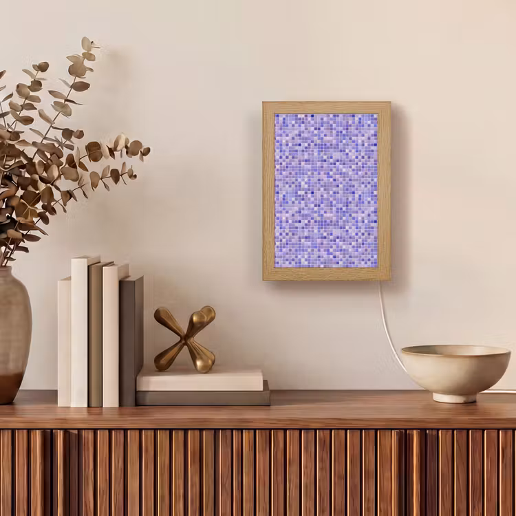 Gepersonaliseerde lightbox - Mozaïek - Tegels - Lila - Amethist — 4