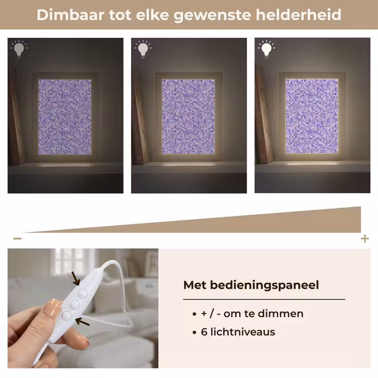 Gepersonaliseerde lightbox - Mozaïek - Tegels - Lila - Amethist — 8