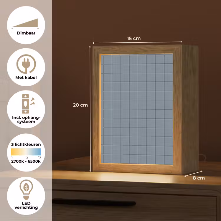 Gepersonaliseerde lightbox - Patroon - Tegel - Blauwgrijs — 7