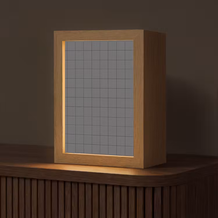 Gepersonaliseerde lightbox - Patroon - Tegel - Grafiet - Grijs — 1