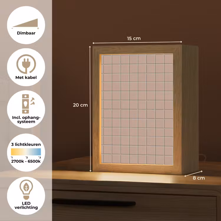 Gepersonaliseerde lightbox - Patroon - Tegel - Oudroze — 7