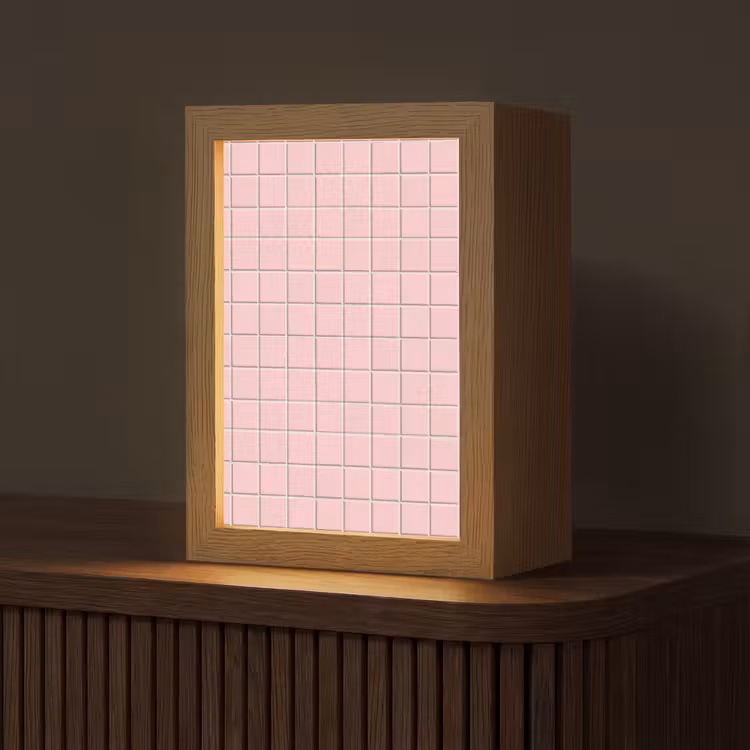 Gepersonaliseerde lightbox - Patroon - Tegel - Pastelroze — 1
