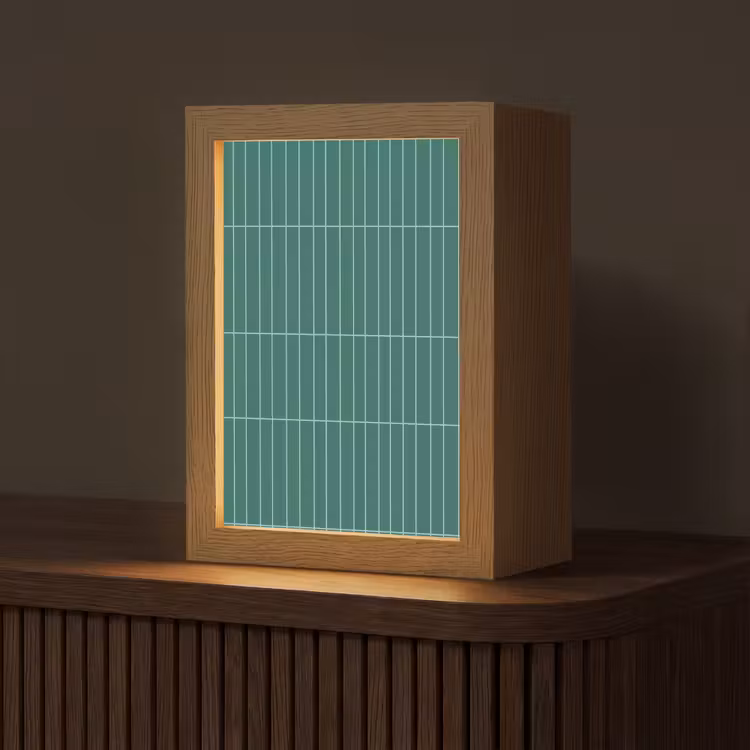 Gepersonaliseerde lightbox - Patroon - Tegel - Saliegroen — 1