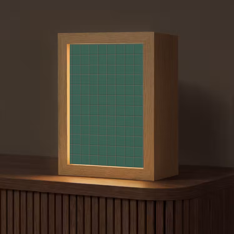 Gepersonaliseerde lightbox - Patroon - Tegels - Dennen - Groen — 1