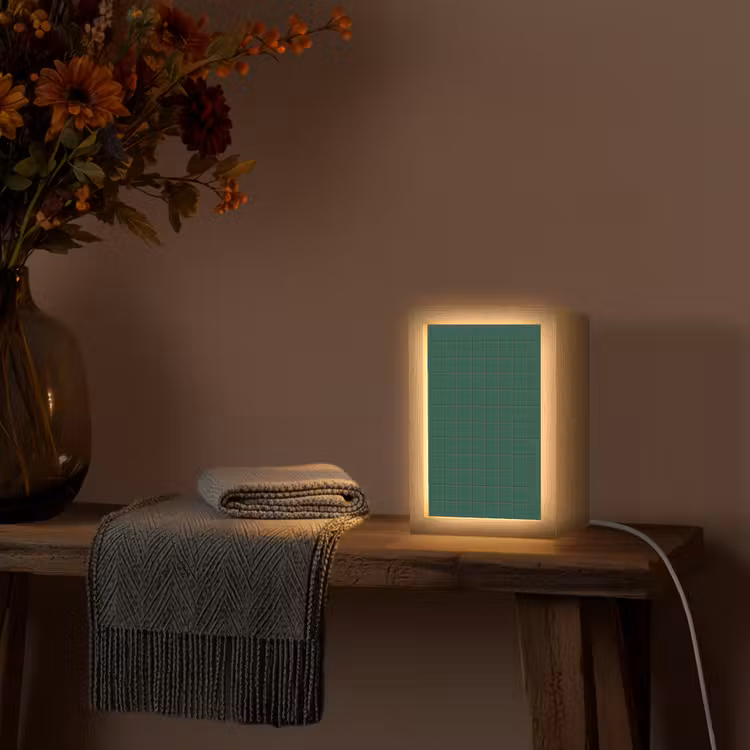 Gepersonaliseerde lightbox - Patroon - Tegels - Dennen - Groen — 3