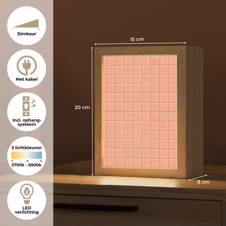 Gepersonaliseerde lightbox - Patroon - Tegels - Perzik — 7
