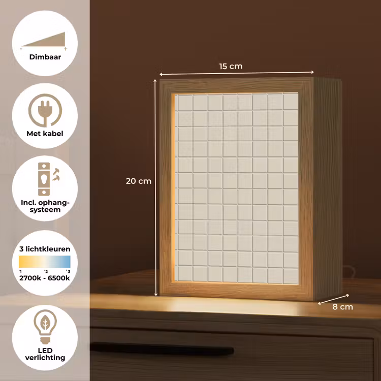 Gepersonaliseerde lightbox - Patroon - Tegels - Taupe — 7