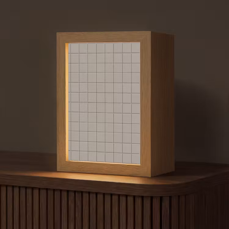 Gepersonaliseerde lightbox - Tegel - Patroon Kiezel - Grijs — 1