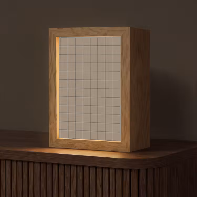 Gepersonaliseerde lightbox - Tegel - Patroon - Taupe — 1