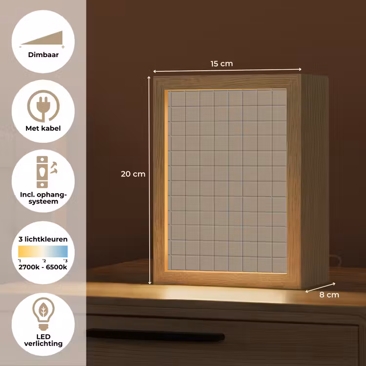 Gepersonaliseerde lightbox - Tegel - Patroon - Taupe — 7