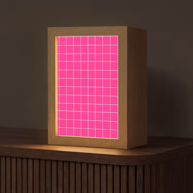 Gepersonaliseerde lightbox - Tegels - Fuchsia — 1