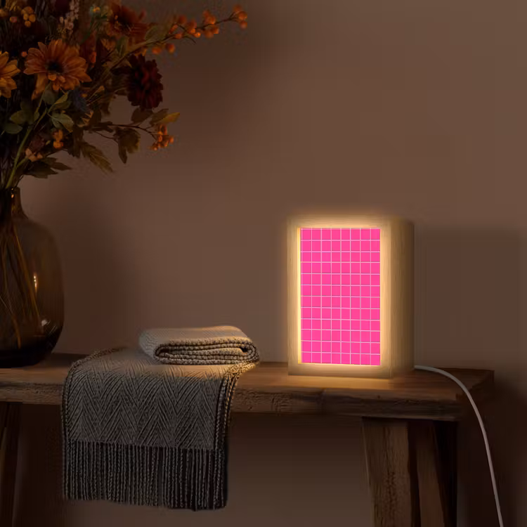 Gepersonaliseerde lightbox - Tegels - Fuchsia — 3