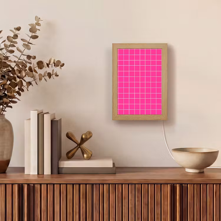 Gepersonaliseerde lightbox - Tegels - Fuchsia — 4