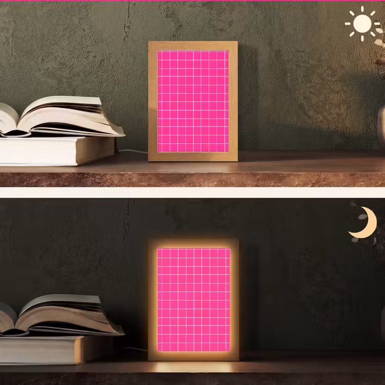 Gepersonaliseerde lightbox - Tegels - Fuchsia — 5