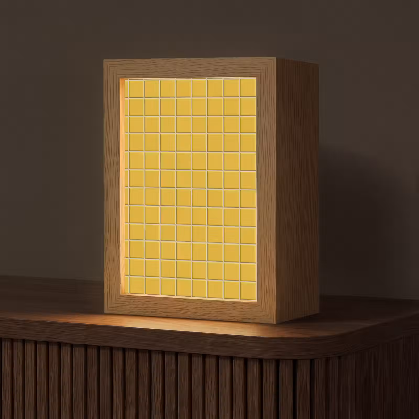 Gepersonaliseerde lightbox - Patroon - Tegel - Okergeel — 1