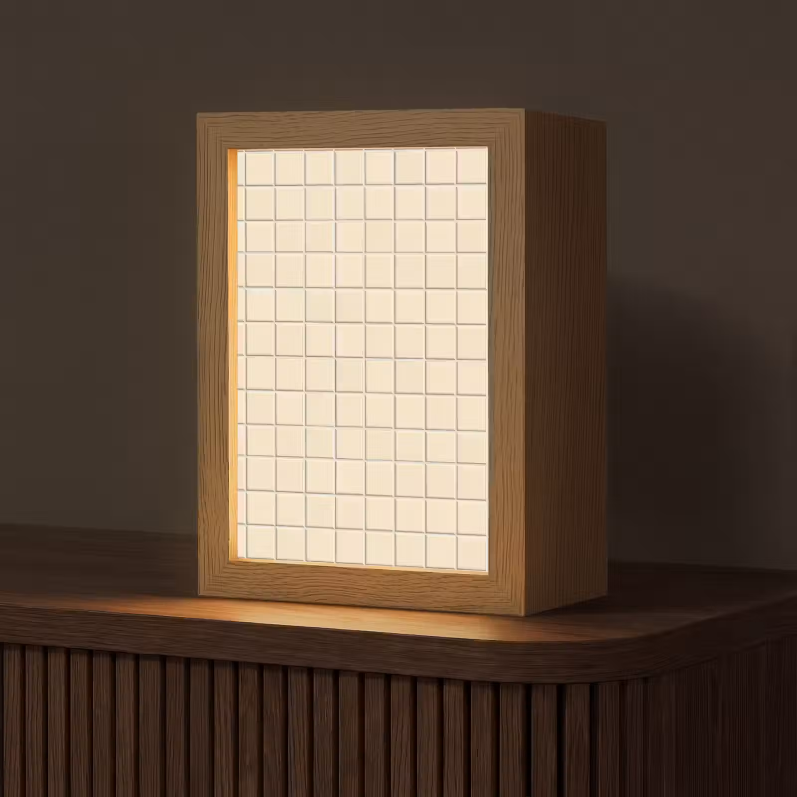 Gepersonaliseerde lightbox - Patroon - Tegels - Gebroken - Wit — 1