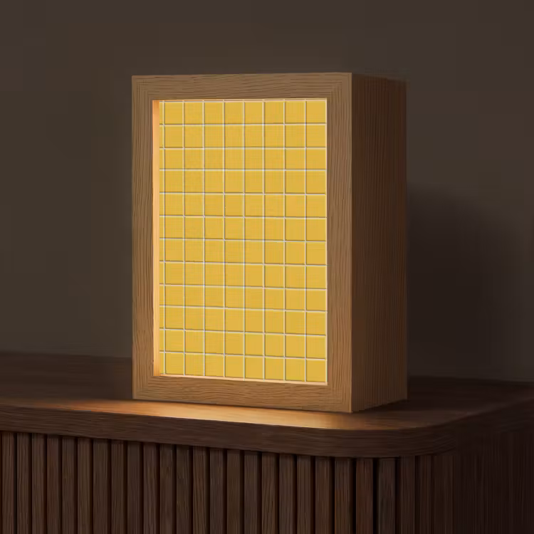 Gepersonaliseerde lightbox - Patroon - Tegel - Okergeel — 1