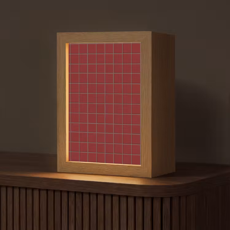 Gepersonaliseerde lightbox - Patroon - Tegels - Burgundy — 1