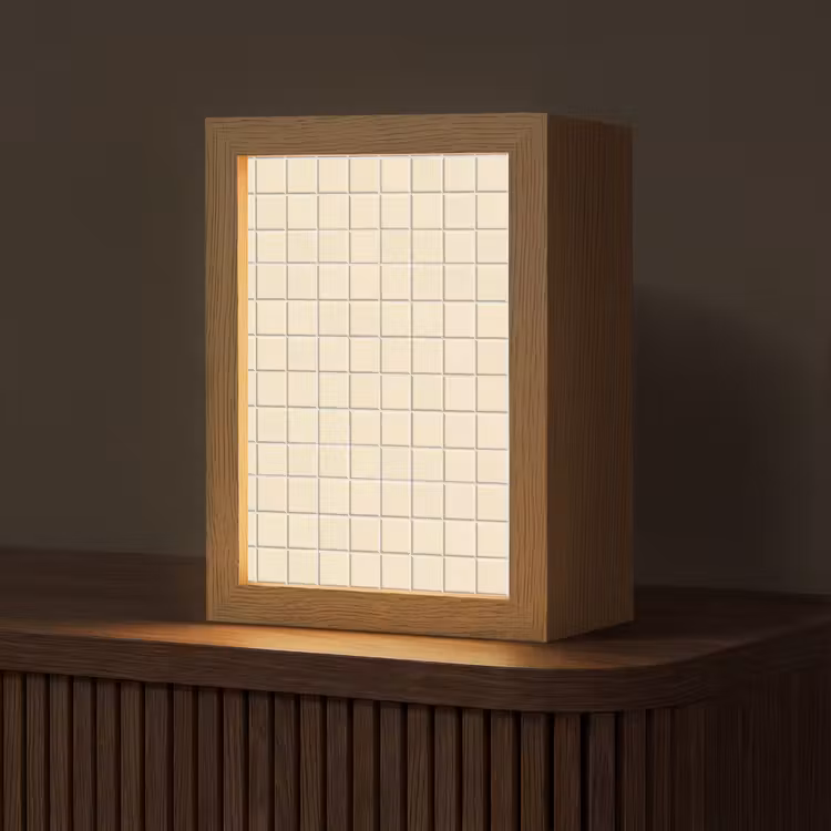 Gepersonaliseerde lightbox - Patroon - Tegels - Gebroken - Wit — 1
