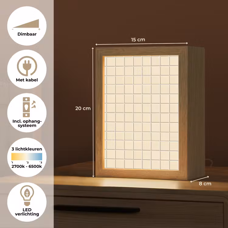 Gepersonaliseerde lightbox - Patroon - Tegels - Gebroken - Wit — 7