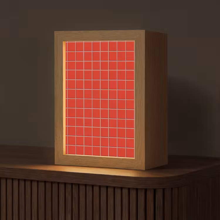 Gepersonaliseerde lightbox - Tegel - Patroon - Kersen - Rood — 1