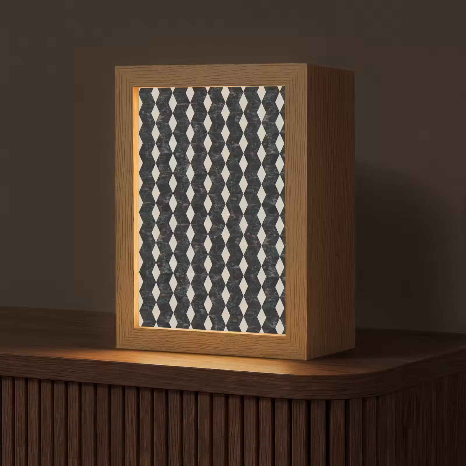 Gepersonaliseerde lightbox - Geometrisch - Patroon - Marmer - Groen — 1