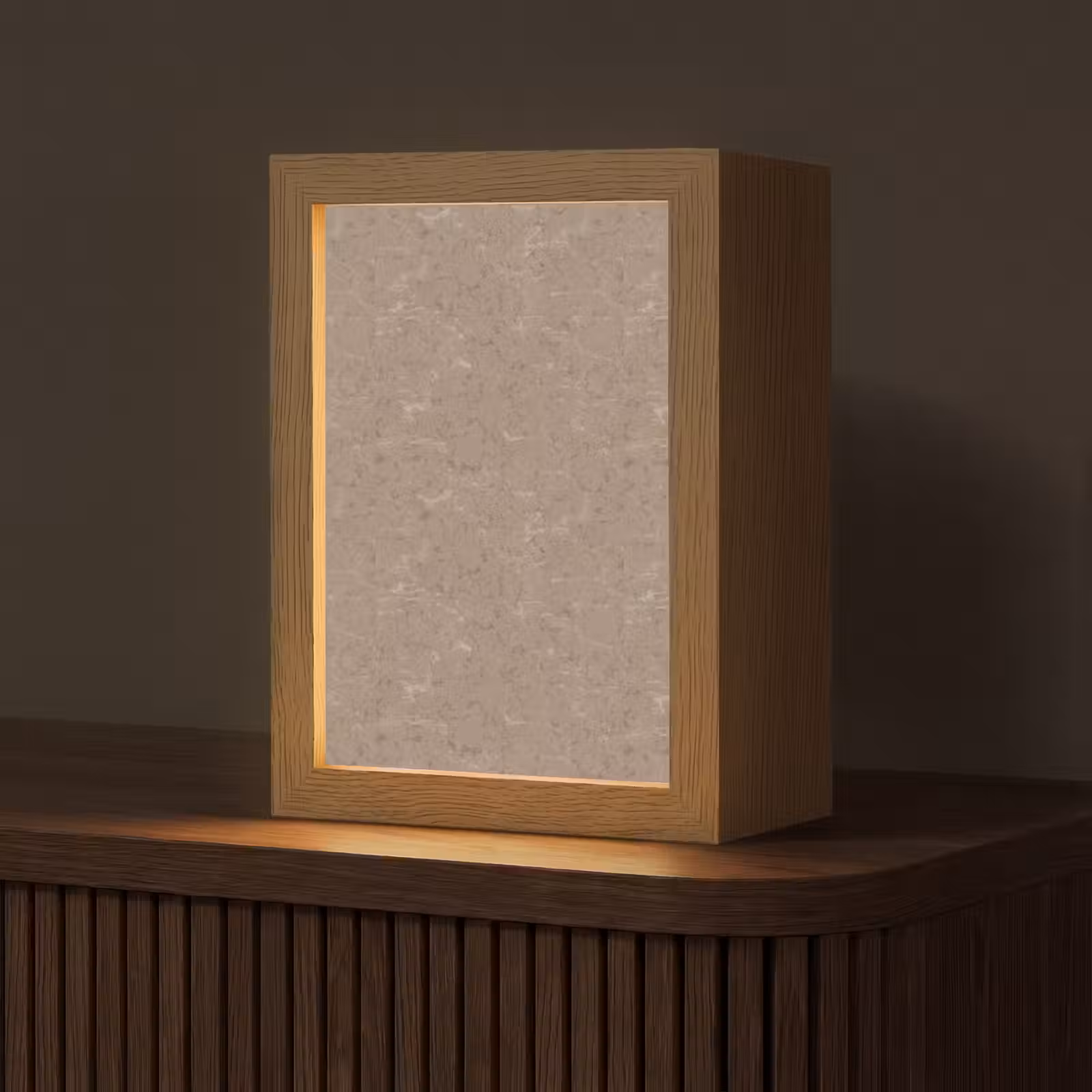 Gepersonaliseerde lightbox - Patroon - Kalksteen - Beige — 1