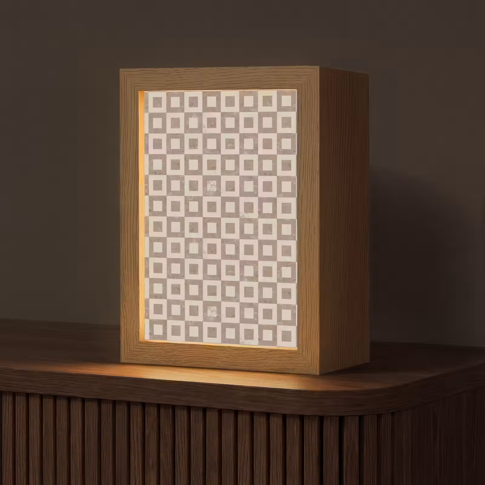 Gepersonaliseerde lightbox - Patroon - Marmer - Beige — 1