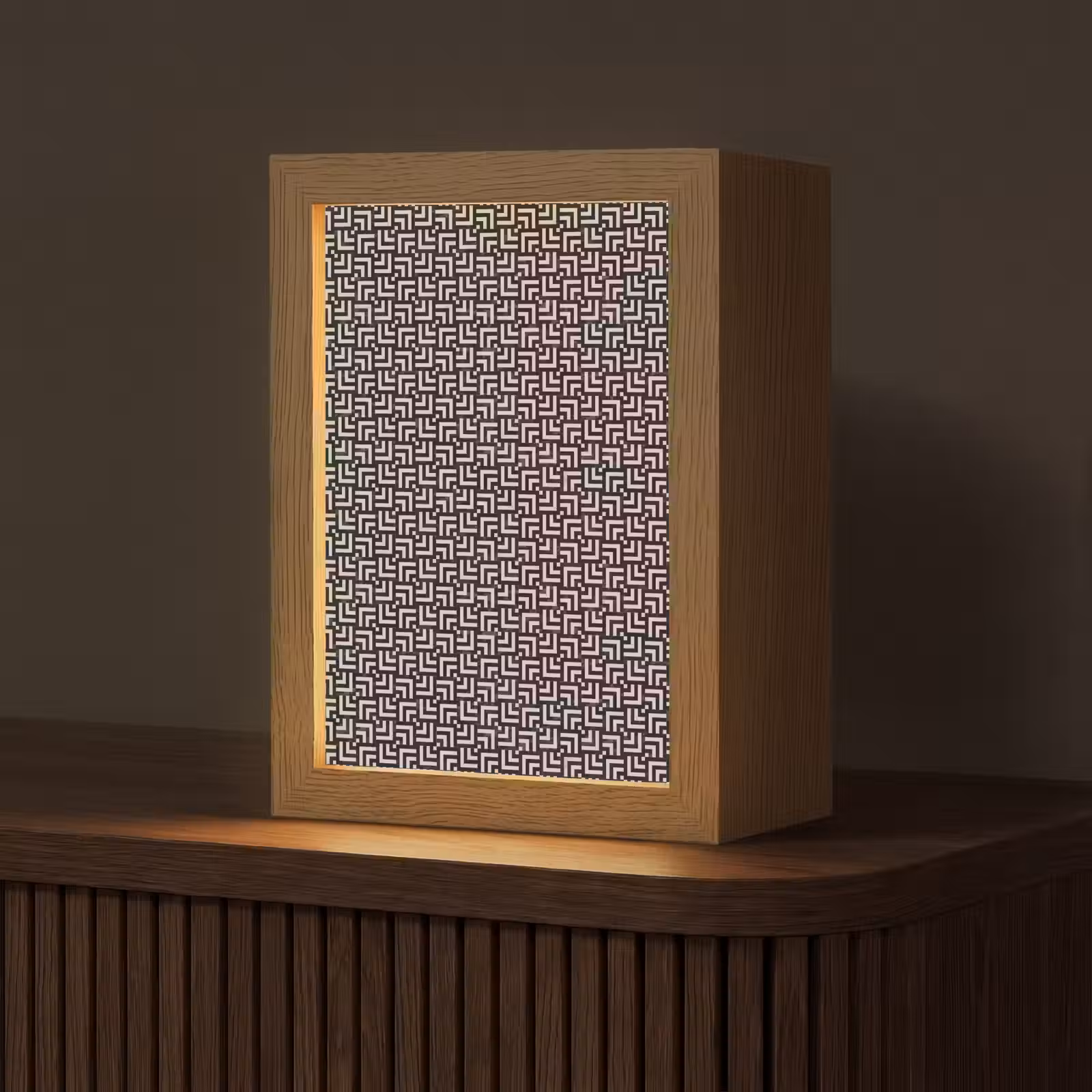 Gepersonaliseerde lightbox - Patroon - Marmer - Zwart — 1