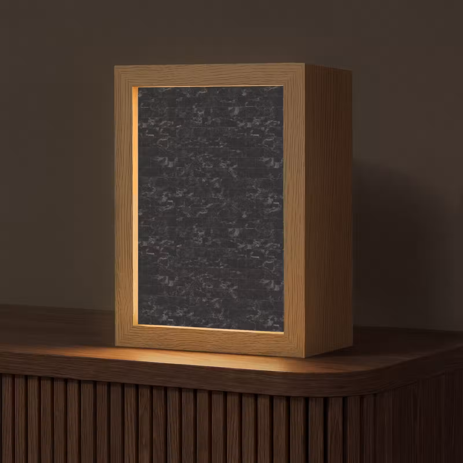 Gepersonaliseerde lightbox - Tegels - Patroon - Marmer - Zwart — 1