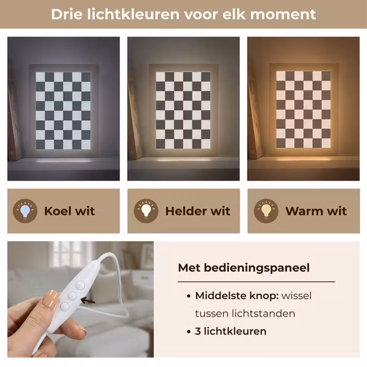 Gepersonaliseerde lightbox - Dambord - Marmer - Zwart - Wit — 6