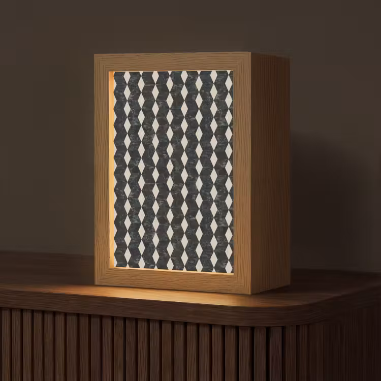 Gepersonaliseerde lightbox - Geometrisch - Patroon - Marmer - Groen — 1