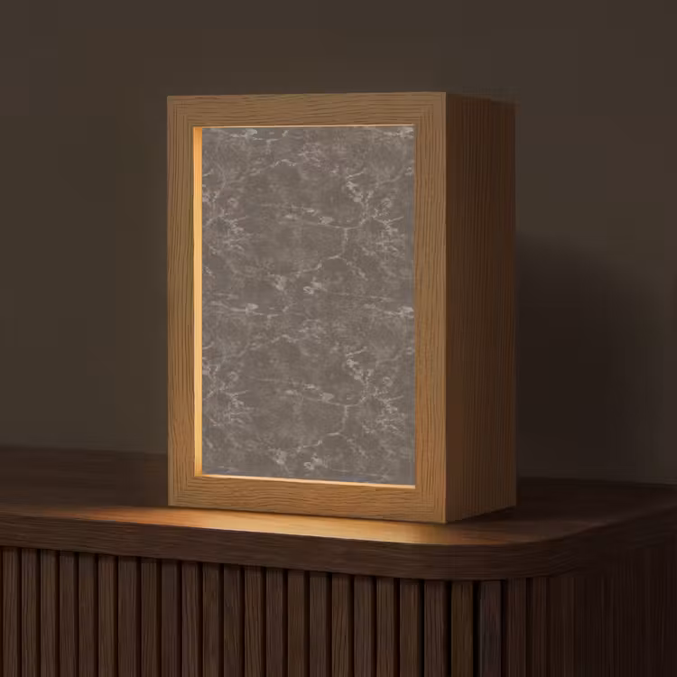 Gepersonaliseerde lightbox - Marmer - Aders - Bruin — 1