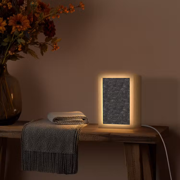 Gepersonaliseerde lightbox - Marmer - Aders - Zwart — 3