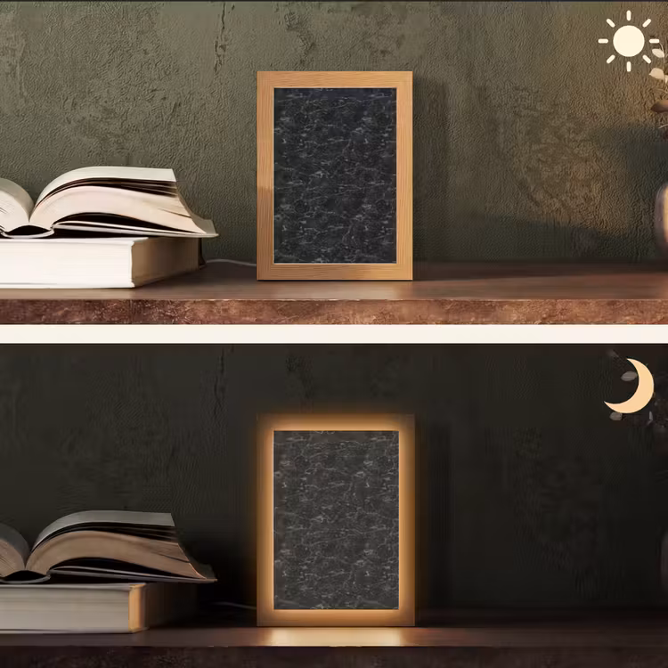 Gepersonaliseerde lightbox - Marmer - Aders - Zwart — 5