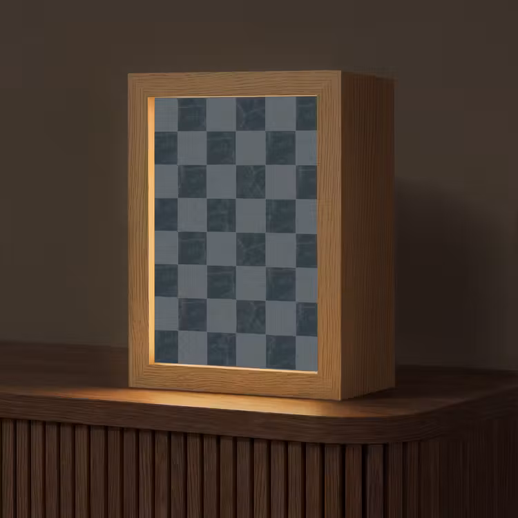 Gepersonaliseerde lightbox - Marmer - Patroon - Antraciet — 1