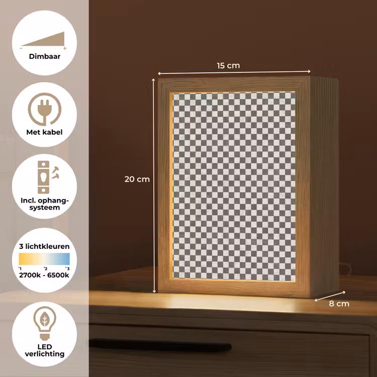 Gepersonaliseerde lightbox - Marmer - Patroon - Grijs — 7
