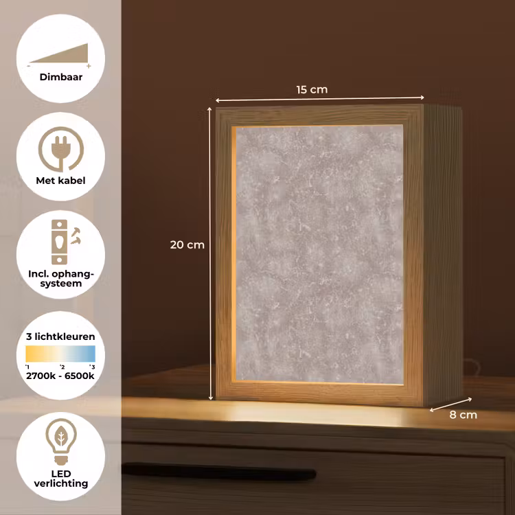 Gepersonaliseerde lightbox - Marmer - Patroon - Mauve — 7