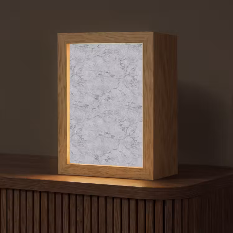 Gepersonaliseerde lightbox - Marmerplaat - Patroon - Grijs — 1