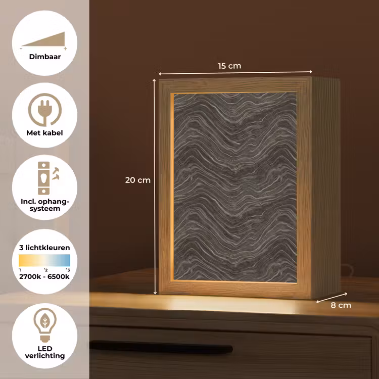 Gepersonaliseerde lightbox - Patroon - Contrast - Antraciet — 7