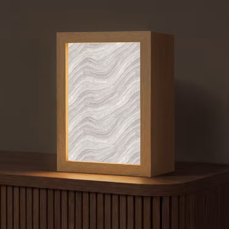 Gepersonaliseerde lightbox - Patroon - Helder - Wit - Grijs — 1