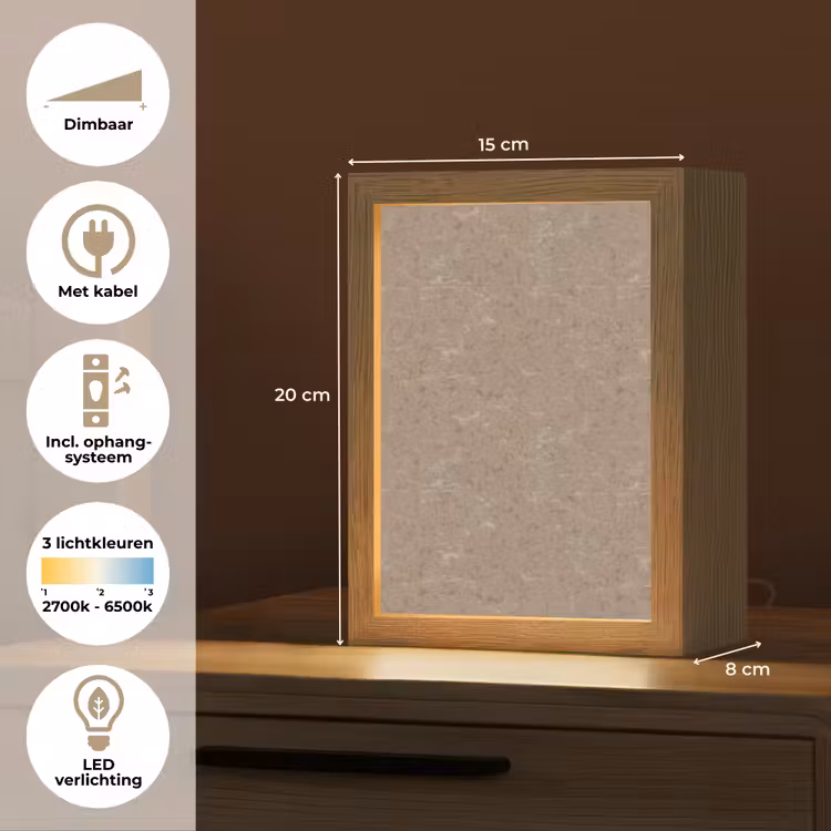 Gepersonaliseerde lightbox - Patroon - Kalksteen - Beige — 7