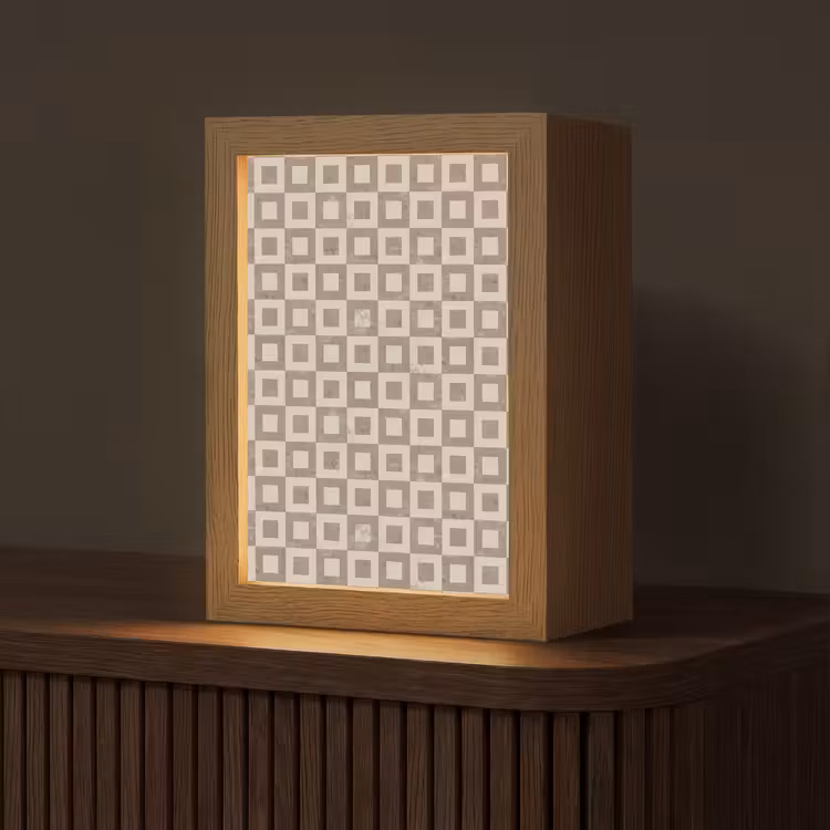 Gepersonaliseerde lightbox - Patroon - Marmer - Beige — 1