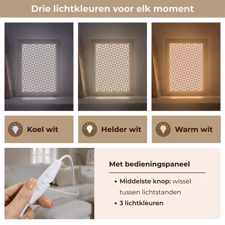 Gepersonaliseerde lightbox - Patroon - Marmer - Beige — 6