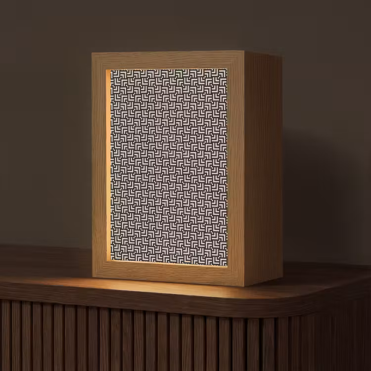 Gepersonaliseerde lightbox - Patroon - Marmer - Zwart — 1