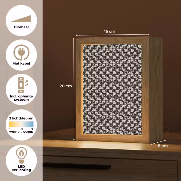 Gepersonaliseerde lightbox - Patroon - Marmer - Zwart — 7