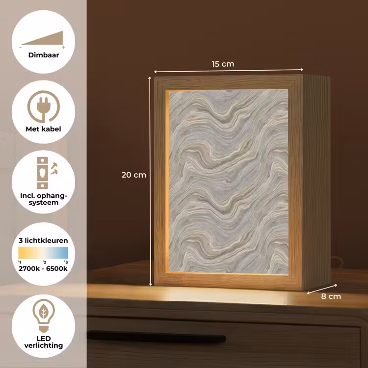 Gepersonaliseerde lightbox - Patroon - Sereen - Paars - Groen — 7