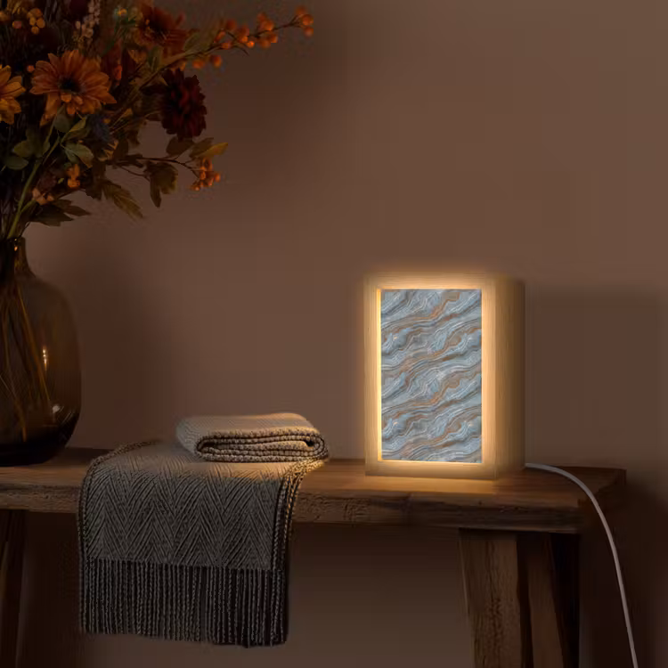 Gepersonaliseerde lightbox - Patroon - Steen - Blauw — 3